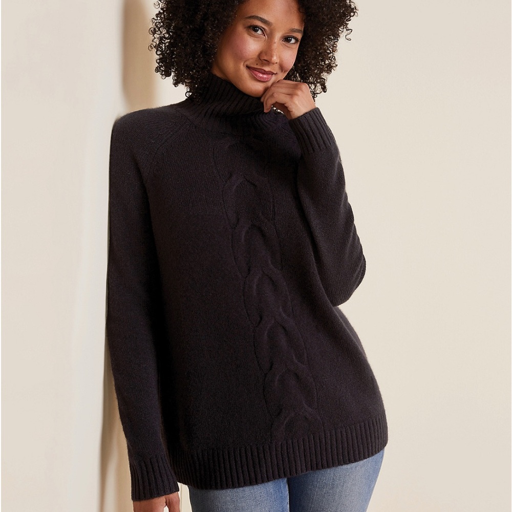 Garnet Hill 100% Cashmere turtleneck sweater!